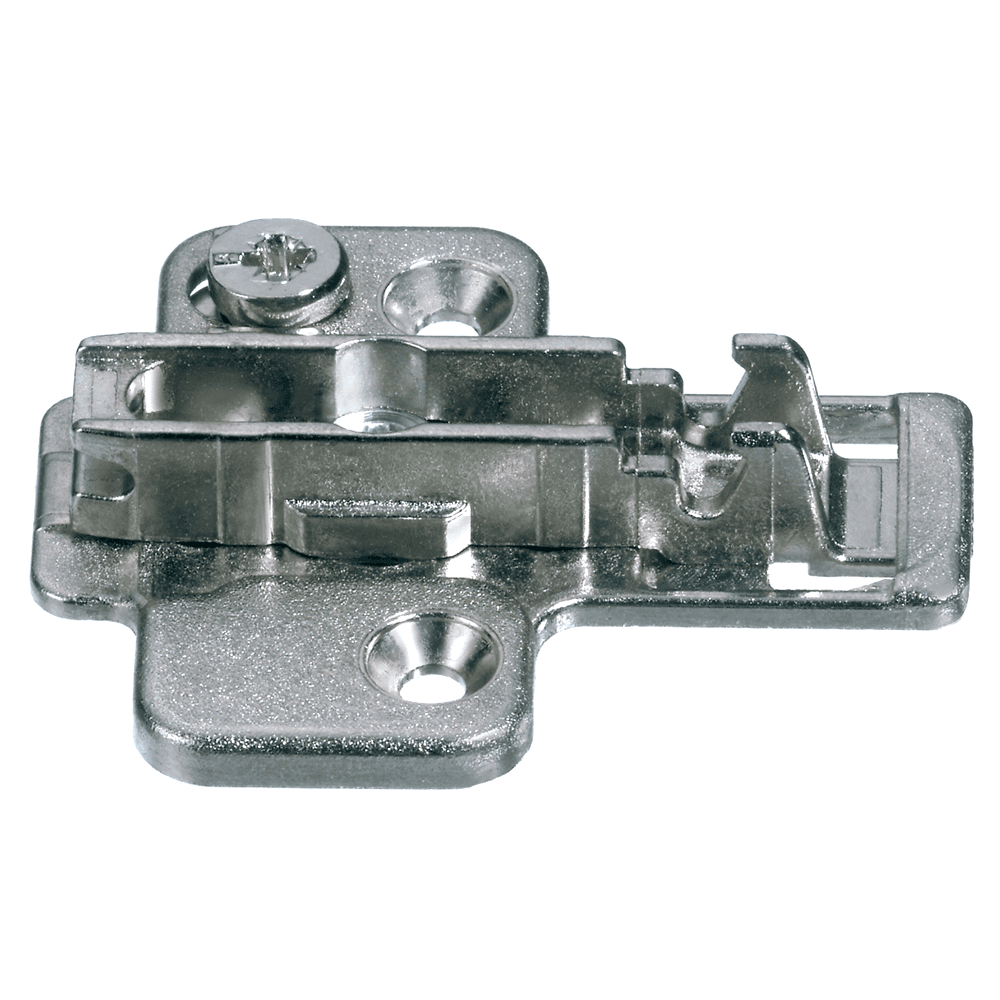 Nexis Cam Adjustable Mounting Plate, 2-Point Fixing, Nickel-Plated, Screw-On, 4mm