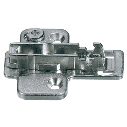 Nexis Cam Adjustable Mounting Plate, 2-Point Fixing, Nickel-Plated, Screw-On, 4mm