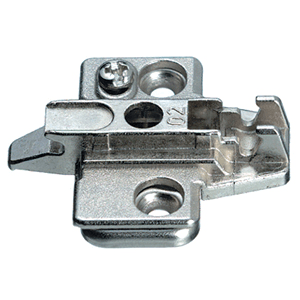 Nexis Adjustable Wing Mounting Plate, 3-Point Fixing, Nickel-Plated, Screw-On, 8mm