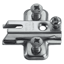 Nexis Adjustable Mounting Plate, Nickel-Plated, for Euro Screws, 0mm