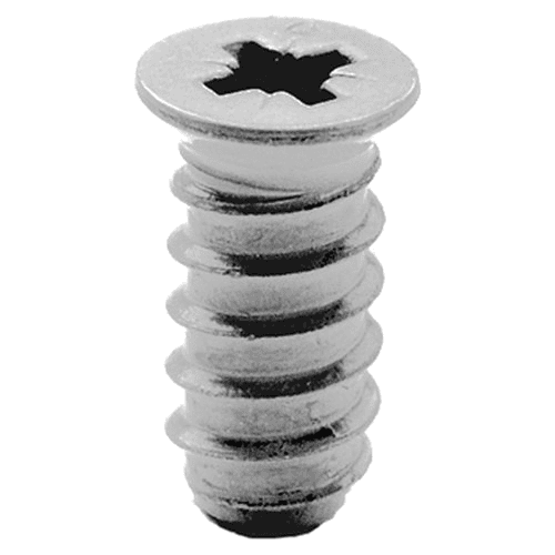 #6 x 1/4" Flat Head Euro Screw, Phillips Drive Coarse Thread and Blunt Point, Nickel, Box of Hundred by Grass
