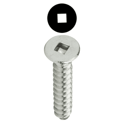 8mm x 5/16" Countersunk Head Euro Screw, Hex Drive M4 Thread and Blunt Point, Nickel, Box of Hundred by Grass