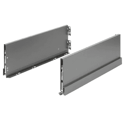 Nova Pro Scala H186 Drawer Member Set with 154lb Capacity, Full Extension, Soft-Closing, 7-5/16", Stone, 18