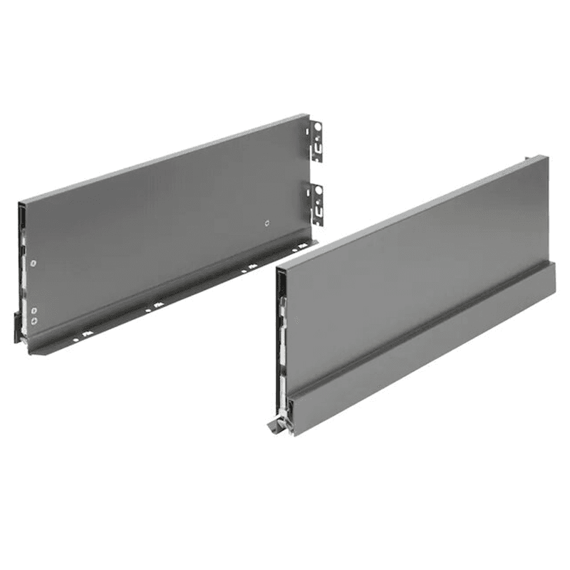 Nova Pro Scala H186 Drawer Member Set with 154lb Capacity, Full Extension, Soft-Closing, 7-5/16", Silver, 16