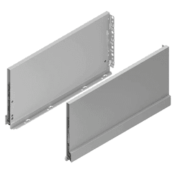 Nova Pro Scala H250 Drawer Member Set with 154lb Capacity, Full Extension, Soft-Closing, 9-13/16", Silver, 22