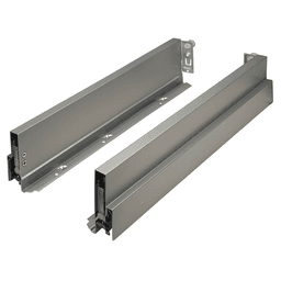 Nova Pro Scala Drawer Member Set, Full Extension, Soft-Closing, 3-1/2", Silver, 18