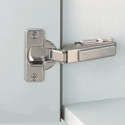 Nexis 110° Opening Hinge, 42mm Bore Pattern, Self-Closing, Full Overlay, Nickel-Plated, Dowelled