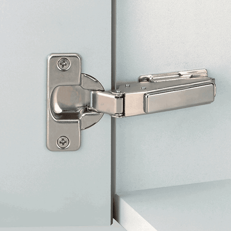 Nexis 110° Opening Hinge, 42mm Bore Pattern, Self-Closing, Half Overlay, Nickel-Plated, Screw-On