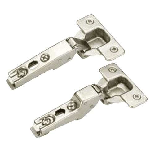Nexis 110° Opening Hinge, 42mm Bore Pattern, Self-Closing, Full Overlay, Nickel-Plated, Screw-On