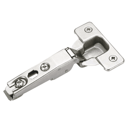 Nexis 125° Opening Hinge, 45mm Bore Pattern, Self-Closing, Full Overlay, Nickel-Plated, Screw-On