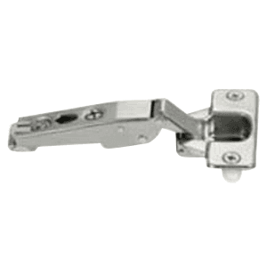 Nexis 125° Opening Hinge, 45mm Bore Pattern, Soft-Closing, Full Overlay, Nickel-Plated, Dowelled