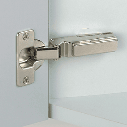 Nexis -24° Angle Corner 125° Opening Hinge, 45mm Boring Pattern, Self-Closing, Overlay, Dowelled