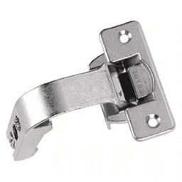 Nexis Pie-Cut Corner 110° Opening Hinge, 45mm Bore Pattern, Self-Closing, Nickel-Plated, Screw-On