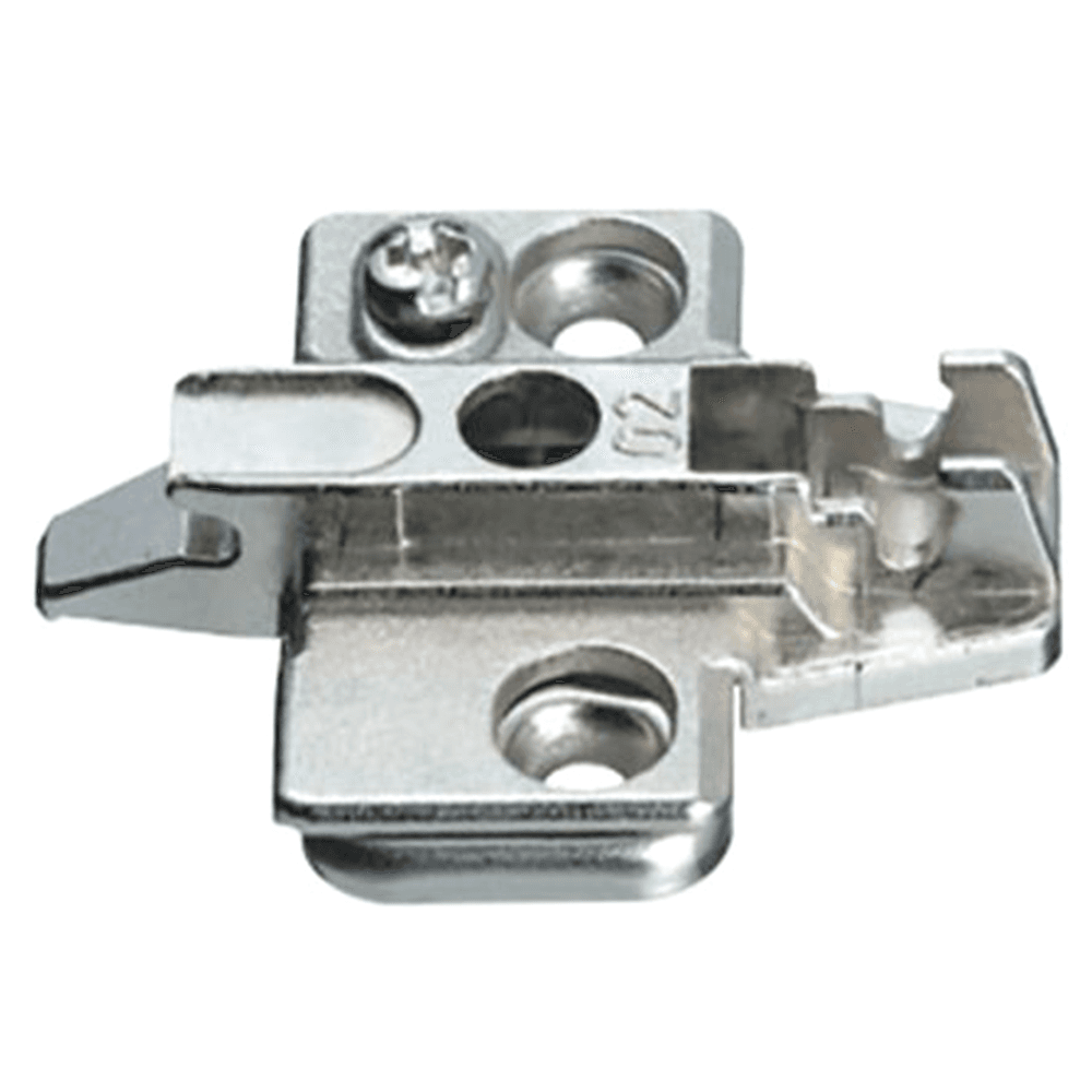 Nexis Adjustable Wing Mounting Plate, 3-Point Fixing, Nickel-Plated, Screw-On, 2mm