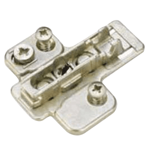 Nexis 2-D Cam Adjustable Wing Mounting Plate, 2-Point Fixing, Nickel-Plated, with Pre-Mounted Euro-Screws, 8mm