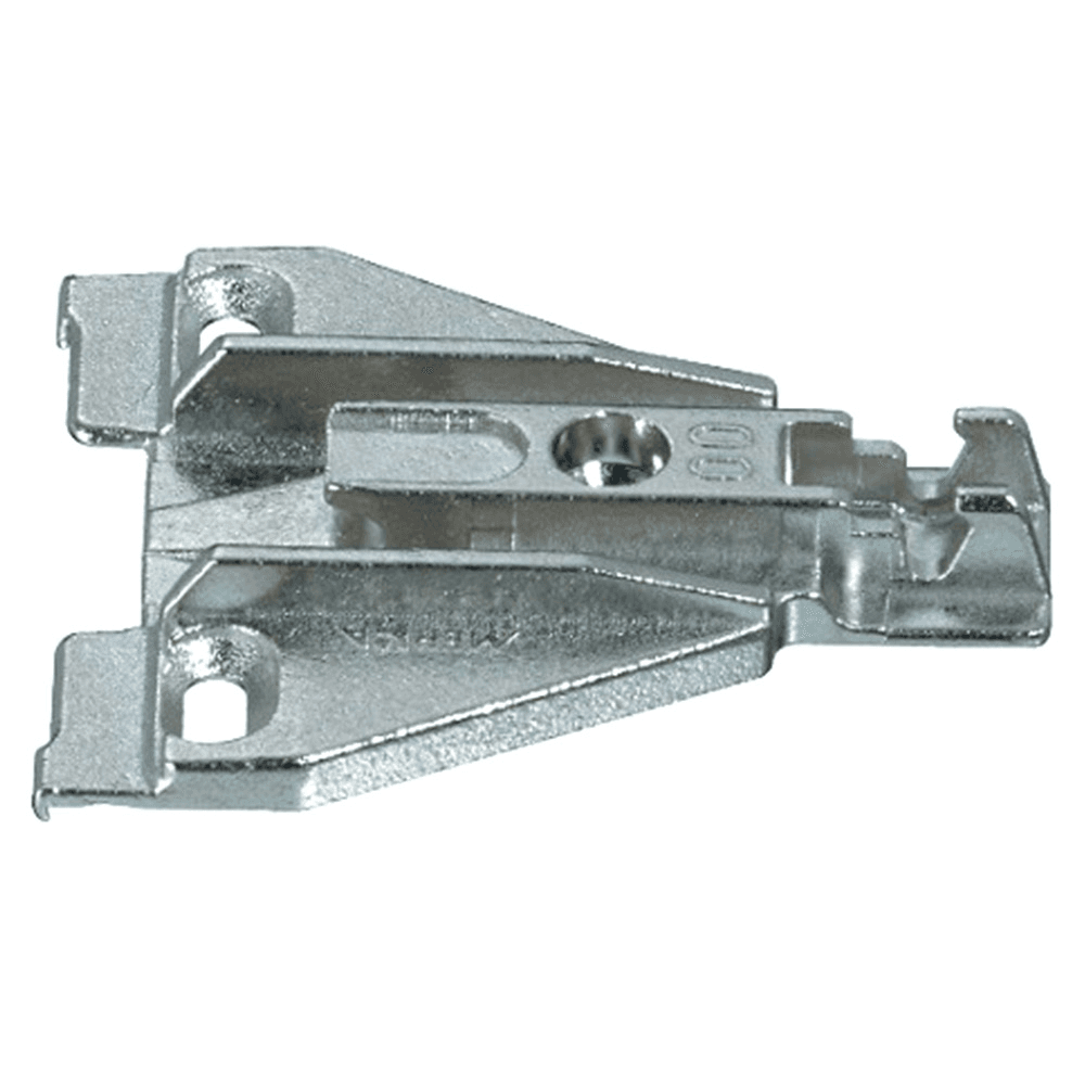Nexis Adjustable Face Frame Mounting Plate, Nickel-Plated, Screw-On, 0mm