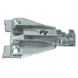 Nexis Adjustable Face Frame Mounting Plate, Nickel-Plated, Screw-On, 0mm