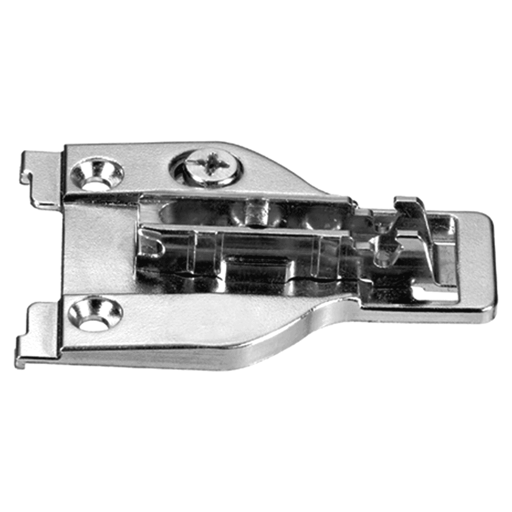 Nexis 3-D Cam Adjustable Face Frame Mounting Plate, Nickel-Plated, Screw-On, 0mm
