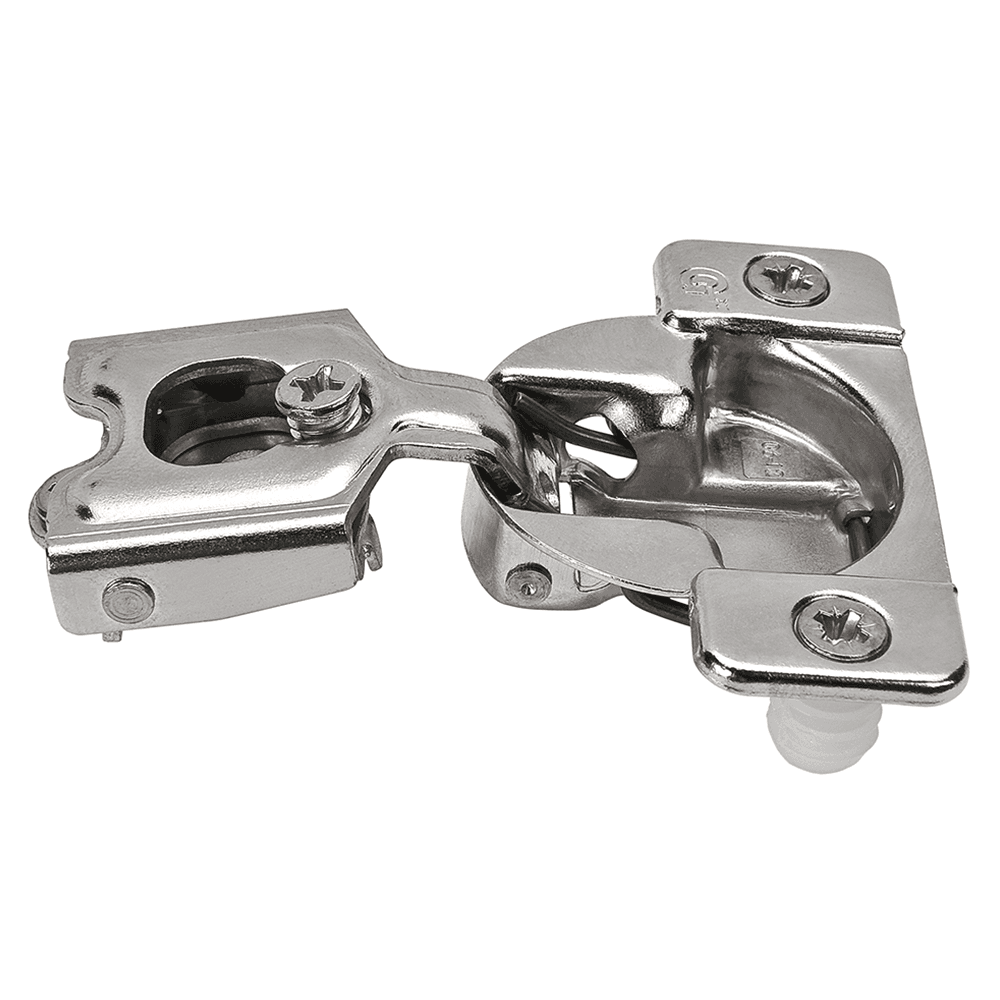 TEC 864 108° Opening Side-Mount Face Frame Hinge, 45mm Boring Pattern, Soft-Closing, 1-3/8" Overlay, Dowelled