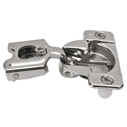 TEC 864 108° Opening Wrap-Around Face Frame Hinge, 45mm Boring Pattern, Self-Closing, 1-1/2" Overlay, Dowelled