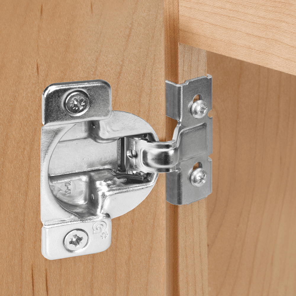 TEC 861 108° Opening Wrap-Around Face Frame Hinge, 42mm Boring Pattern, Self-Closing, 1/2" Overlay, Dowelled