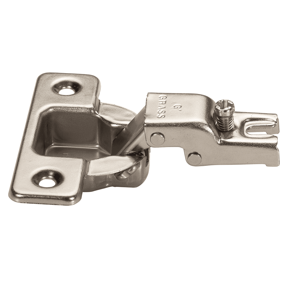 TEC 872 110° Opening Euro Face Frame Hinge, 45mm Boring Pattern, Self-Closing, 1/2" Overlay, Screw-On