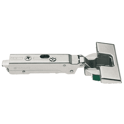 Tiomos +37° Angled Corner 110° Opening Hinge, 45mm Boring Pattern, Soft-Closing, Inset, Nickel-Plated, Impresso