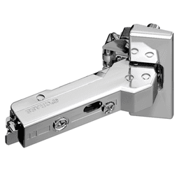 Tiomos +45° Angled Corner 110° Opening Hinge, 42/45mm Boring Pattern, Soft-Closing, Inset, Nickel-Plated, Impresso