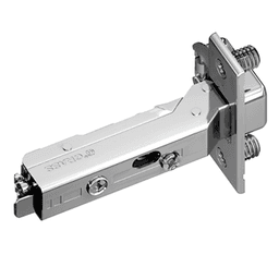 Tiomos 120° Opening Hinge, 42mm/45mm Bore Pattern, Soft-Closing, Half Overlay, Nickel-Plated, Impresso
