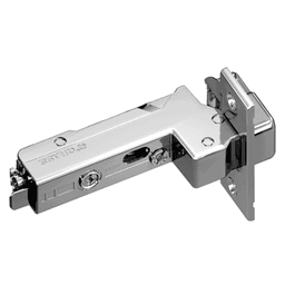 Tiomos 95° Opening Thick Door Hinge, 45mm Bore Pattern, Soft-Closing, Inset, Nickel-Plated, Screw-On