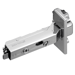 Tiomos 95° Opening Thick Door Hinge, 42/45mm Bore Pattern, Self-Closing, Full Overlay, Nickel-Plated, Impresso