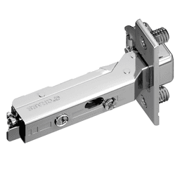 Tiomos 110° Opening Hinge, 45mm Bore Pattern, Soft-Closing, Full Overlay, Nickel-Plated, Dowelled