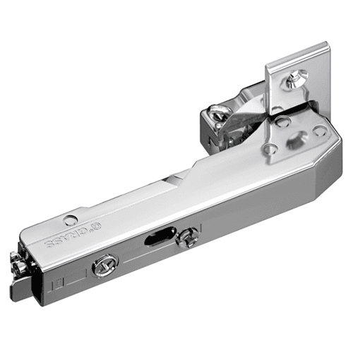 Tiomos Blind Corner 110° Opening Hinge, 45mm Bore Pattern, Soft-Closing, Inset, Screw-On