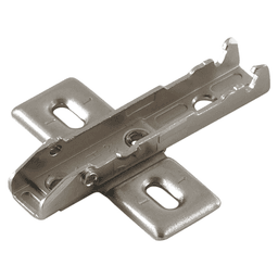 Tiomos Adjustment Wing Mounting Plate for Wood Screws, 4-Point Fixing, Nickel-Plated, Screw-On, 3mm