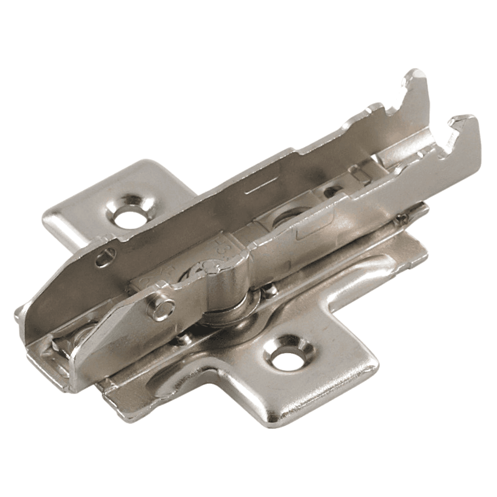 Tiomos Adjustment Wing Mounting Plate for Wood Screws, 4-Point Fixing, Nickel-Plated, Screw-On, 3.5mm