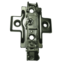 Tiomos Adjustment Wing Mounting Plate with Pre-Mounted Euro Screws, 4-Point Fixing, Nickel-Plated, Screw-On, 0mm