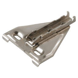 Tiomos Face Frame Mounting Plate for Wood Screws, 2-Point Fixing, Nickel-Plated, Screw-On, 5mm