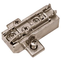 Tiomos Adjustment Wing Mounting Plate with Pre-Mounted Euro Screws, 2-Point Fixing, Nickel-Plated, Screw-On, 21mm