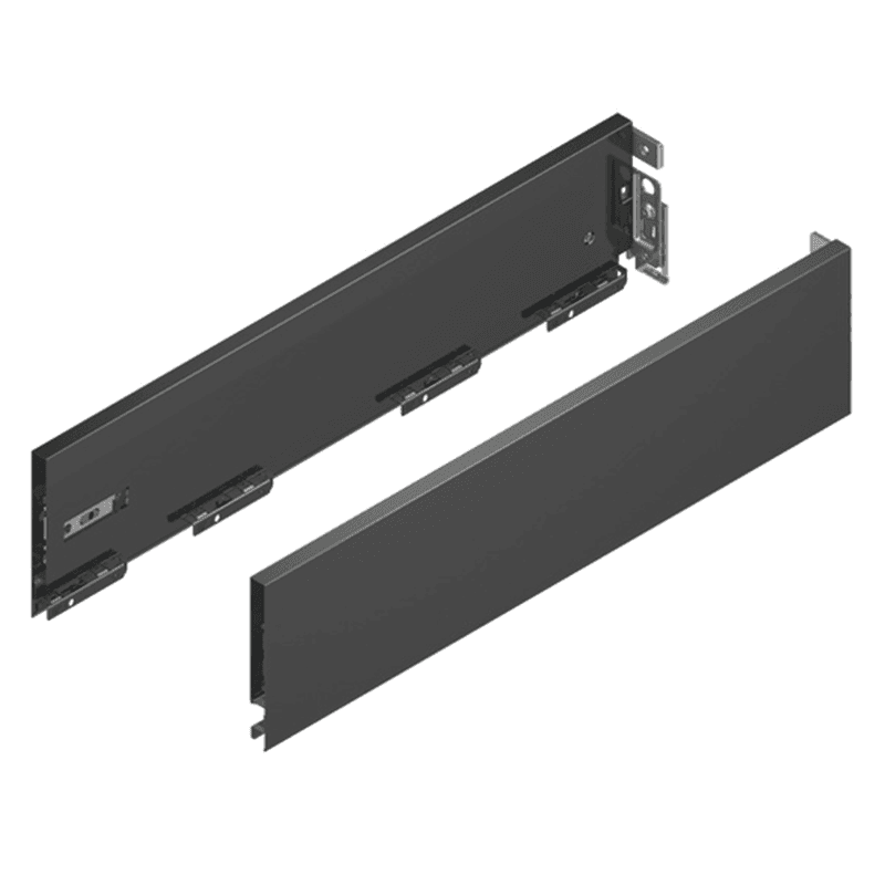 Vionaro H121 Drawer Slide, 4-3/4", Graphite, 21