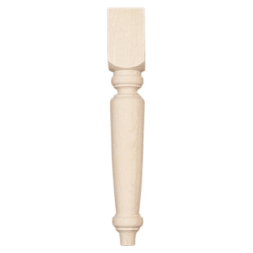 3-1/4" Wide x 21" High Butcher Block Table Leg, Pine