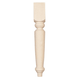 3-1/4" Wide x 21" High Butcher Block Table Leg, Pine