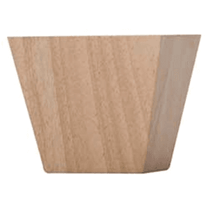 3-1/2" Wide x 3" High Contemporary Bun Foot, Cherry