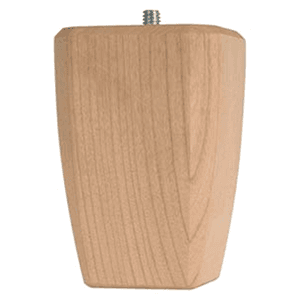 2-1/2" Wide x 4" High Square Taper Bun Foot, Cherry