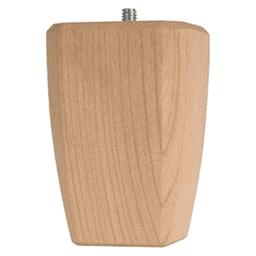 2-1/2" Wide x 4" High Square Taper Bun Foot, Cherry