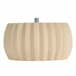 4" Wide x 2" High Reeded Bun Foot, Alder