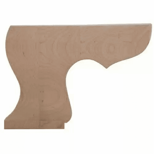 6" Wide x 4-1/2" High Pedestal Left Bun Foot, Cherry