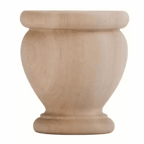 4" Wide x 4-1/2" High Poppy Bun Foot, Cherry