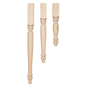 2-1/4" Wide x 15-1/4" High Country Table Leg, Pine