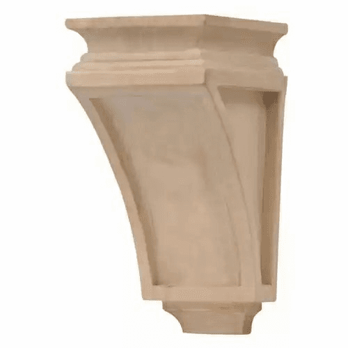 4-3/4" Arts/Crafts Lantern Hand Carved Corbel, Linden