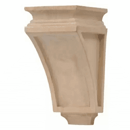4-3/4" Arts/Crafts Lantern Hand Carved Corbel, Linden